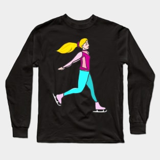 Figure skating ice skating ice skating ice sport Long Sleeve T-Shirt